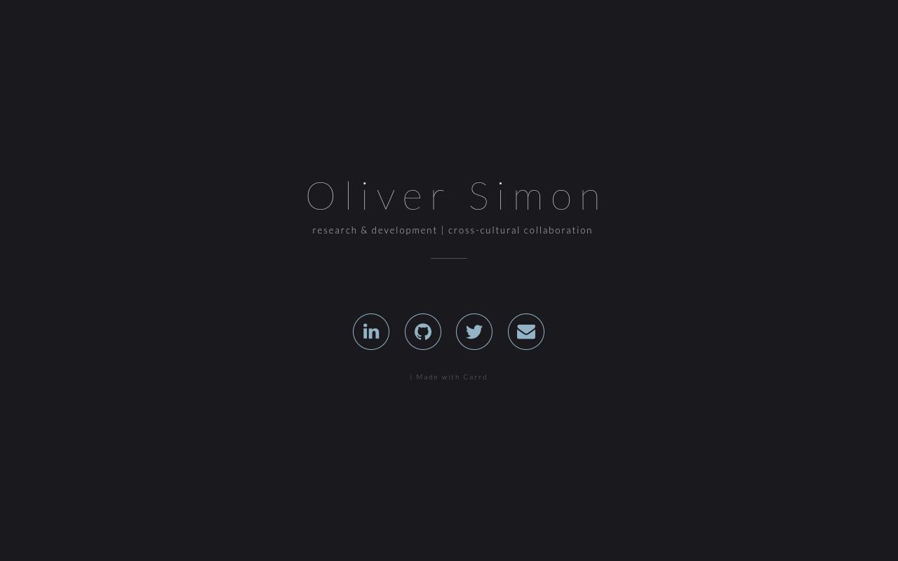 Carrd profile picture for @oliver